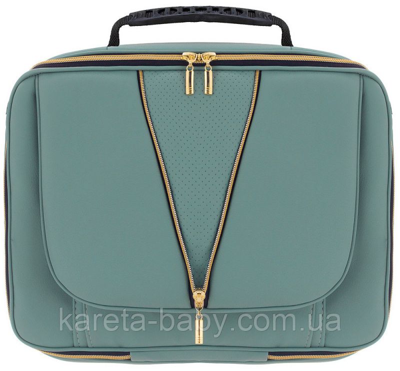 Коляска 2 в 1 Adamex Sierra Polar (Gold) шкіра 100% SR337 нефрит - нефрит (перфорація)