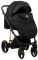 Коляска 2 в 1 Adamex Mimi Polar (Gold) Y836B черный (люрикс) - черная кожа (перфорация)
