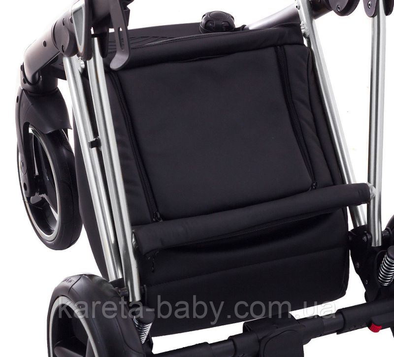 Коляска 2 в 1 Adamex Mimi Polar (Chrome) CR448 персиковый - розовая (пудра) кожа (выдавленная точка)