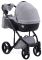 Коляска 2 в 1 Adamex Lucianо CR205 світло-сірий - чорна шкіра (видавлена крапка)