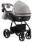 Коляска 2 в 1 Adamex Hybryd Plus BR205-A светло-серый - черная кожа (выдавленная точка)