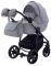 Коляска 2 в 1 Adamex Hybryd Plus BR204 светло-серый - серая кожа (выдавленная точка)