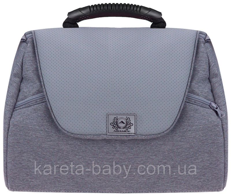 Коляска 2 в 1 Adamex Hybryd Plus BR204 светло-серый - серая кожа (выдавленная точка)