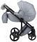Коляска 2 в 1 Adamex Luciano кожа 100% Q121CZ серый перламутр