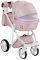 Коляска 2 в 1 Adamex Luciano кожа 100% Q120 розовый (пудра) перламутр