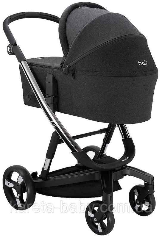 Коляска 2 в 1 Bair Electra B-touch system BE-01 black (черный)