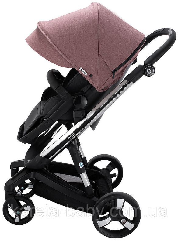 Коляска 2 в 1 Bair Electra B-touch system BE-04 dark pink (рожевий)