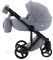 Коляска 2 в 1 Adamex Lucianо CR227 сірий льон - сіра шкіра (видавлена крапка)