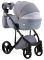 Коляска 2 в 1 Adamex Lucianо CR227 сірий льон - сіра шкіра (видавлена крапка)