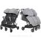 Коляска прогулочная для двойни CARRELLO Presto Duo CRL-5506 Pitch Grey +дождевик