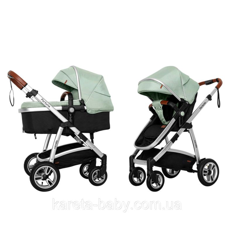 Коляска універсальна 2 в 1 CARRELLO Fortuna CRL-9001/1 Forest Green з матрацом + дощовик L /1/