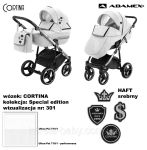 Коляска 2 в 1 Adamex Cortina CT-301 кожа белая