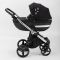 Коляска 2 в 1 Adamex Cortina CT-401 чорна+рама срібло
