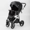 Коляска 2 в 1 Adamex Cortina CT-401 чорна+рама срібло