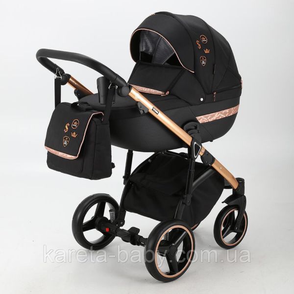 Коляска 2 в 1 Adamex Cortina CT-402 чорна