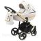 Коляска 2 в 1 Adamex Cortina CT-476 бежевый+золотая рама