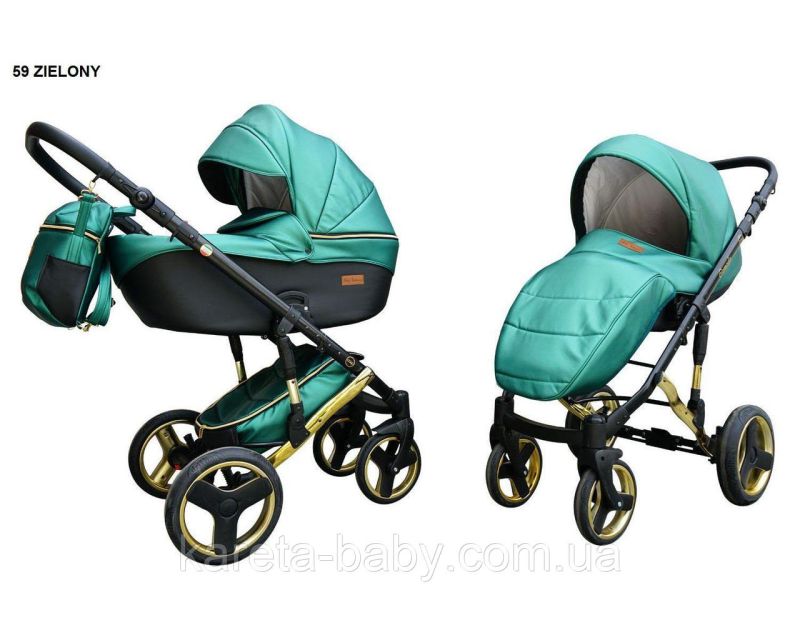 Коляска 2 в 1 Mikrus Onyx 59 зеленый