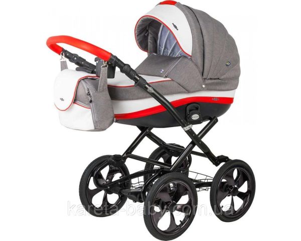 Коляска 2 в 1 Adamex Marcello R2 (красный+графит) Коляска 2 в 1 Adamex Marcello R2 (красный+графит)