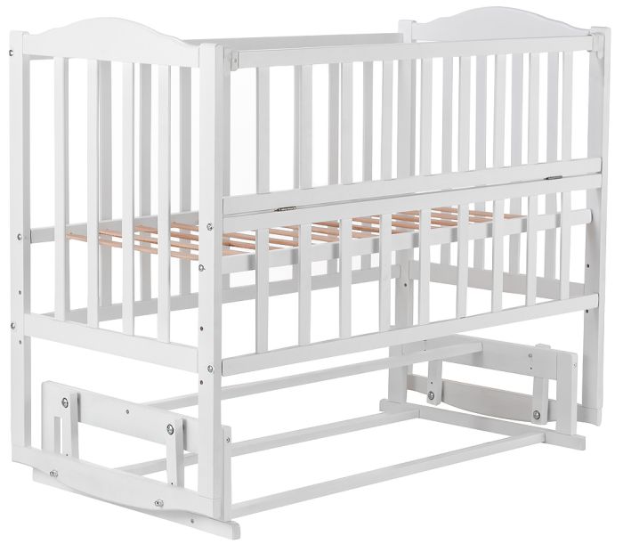 Ліжко Babyroom Зайченя ZL201 маятник, відкидний бік біле