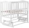Ліжко Babyroom Зайченя ZL201 маятник, відкидний бік біле