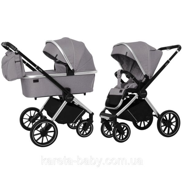 Коляска 2 в 1 CARRELLO Optima CRL-6503 Mirror Grey у льону Коляска 2 в 1 CARRELLO Optima CRL-6503 Mirror Grey у льону