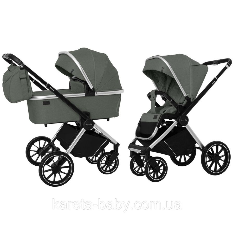 Коляска 2 в 1 CARRELLO Optima CRL-6503 Nordic Green в льне