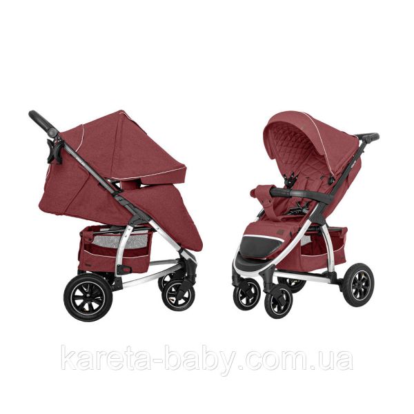 Коляска прогулянкова CARRELLO Vista CRL-5511 Ruby Red в льоні + дощовик L /1/ MOQ
