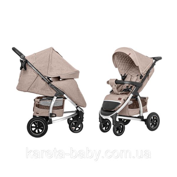 Коляска прогулянкова CARRELLO Vista CRL-5511 Stone Beige в льоні + дощовик L /1/ MOQ