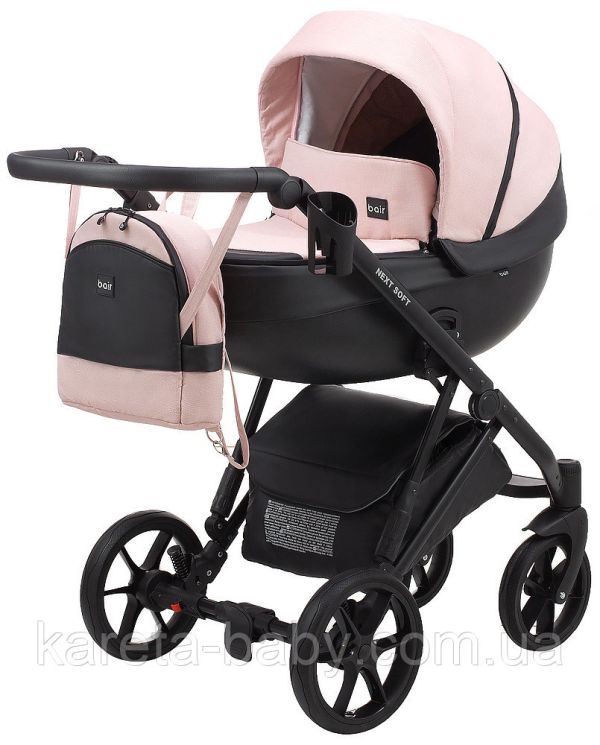 Коляска 2 в 1 Bair Next Soft 09 світло-рожевий