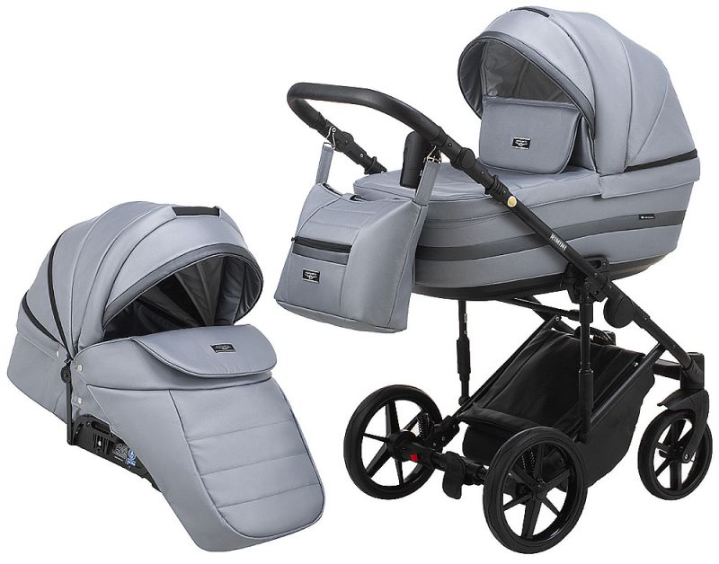 Коляска 2 в 1 Adamex Rimini ECO кожа 100% RI-243