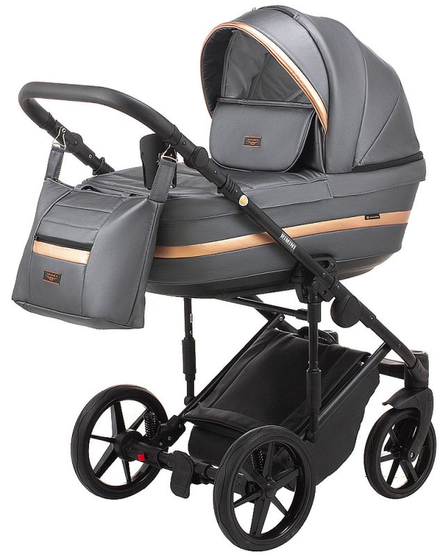 Коляска 2 в 1 Adamex Rimini ECO кожа 100% RI-254