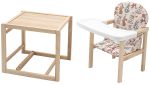 Стульчик- трансформер Babyroom Пони-230 eko без лака пластиковая столешница  бежевый (зайчики)