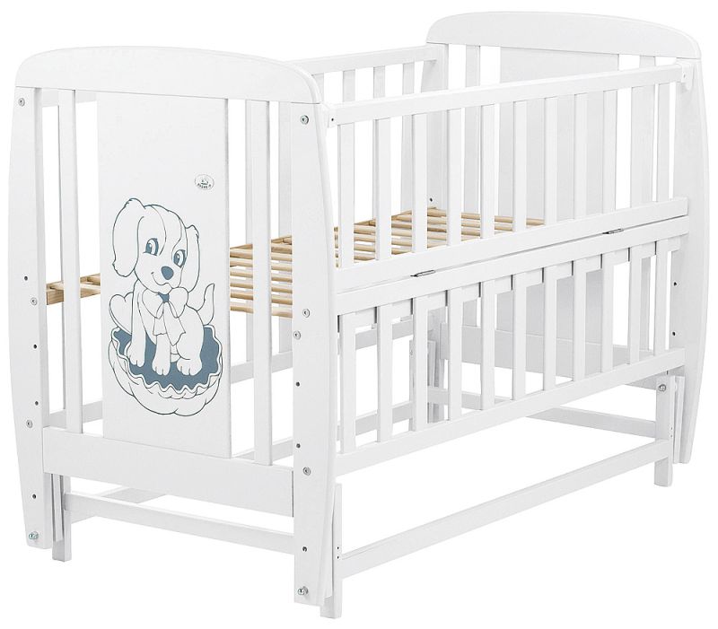 Ліжко Babyroom Собачка маятник, відкидний бік DSMO-02 бук білий