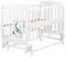 Кровать Babyroom Жирафик маятник, откидной бок DJMO-02  бук белый