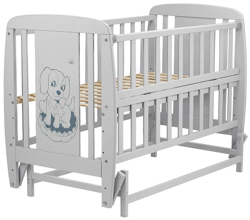 Ліжко Babyroom Собачка маятник, відкидний бік DSMO-02 бук сірий