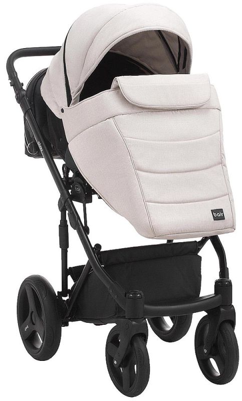 Коляска 2 в 1 Bair Play Plus Soft BPS-834 світло-бежевий - чорний (шкіра)