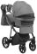Коляска 2 в 1 Adamex Belissa ECO кожа 100% SA-4 темно-серый