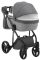Коляска 2 в 1 Adamex Luciano кожа 100% Y201 графит - серый (перфорация)