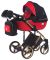 Коляска 2 в 1 Adamex Luciano Polar (Gold) Y804 красный (кожа) - черный