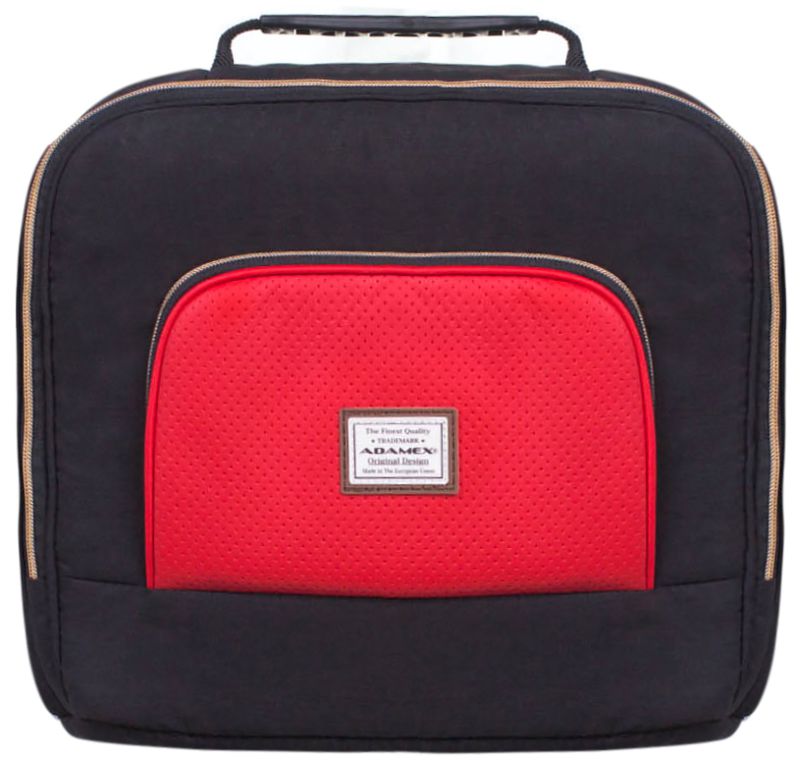 Коляска 2 в 1 Adamex Luciano Polar (Gold) Y804 красный (кожа) - черный