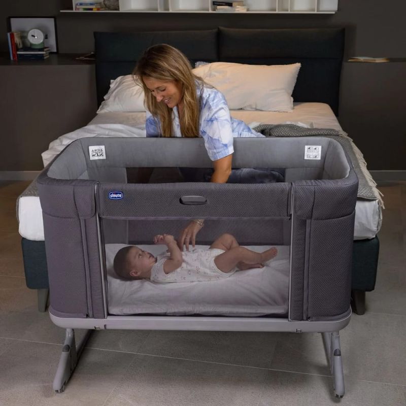 Приставная кроватка Chicco Next2Me Forever Slate Grey