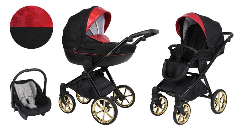 Коляска 2 в 1 Kunert Talisman 03 Black- Red