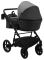 Коляска 2 в 1 Bair Kiwi кожа 100% BK-21/15 серый - графит