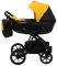 Коляска 2 в 1 Bair Kiwi кожа 100% BK-63/15 желтый - черный