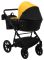 Коляска 2 в 1 Bair Kiwi кожа 100% BK-63/15 желтый - черный