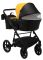 Коляска 2 в 1 Bair Kiwi кожа 100% BK-63/15 желтый - черный