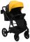 Коляска 2 в 1 Bair Kiwi кожа 100% BK-63/15 желтый - черный