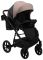 Коляска 2 в 1 Bair Kiwi кожа 100% BK-18/15 капучино - черный