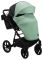 Коляска 2 в 1 Bair Kiwi кожа 100% BK-8/15 мятный - черный