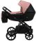 Коляска 2 в 1 Bair Kiwi шкіра 100% BK-44/15 рожевий (пудра) - чорний